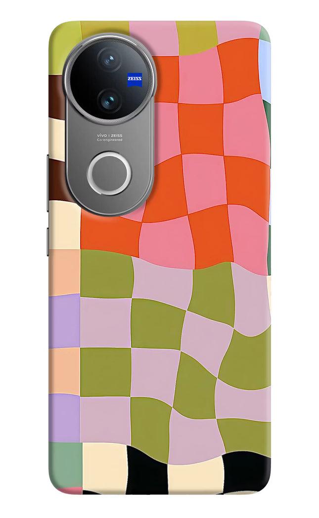 Wavy Grid Vivo V50 5G Hard Case Back Cover by Casekaro