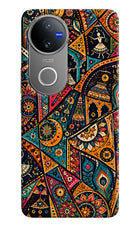 Folk Print Vivo V50 5G Hard Case Back Cover by Casekaro