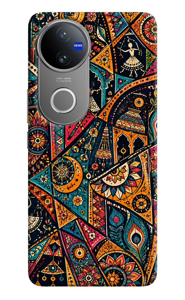 Folk Print Vivo V50 5G Hard Case Back Cover by Casekaro