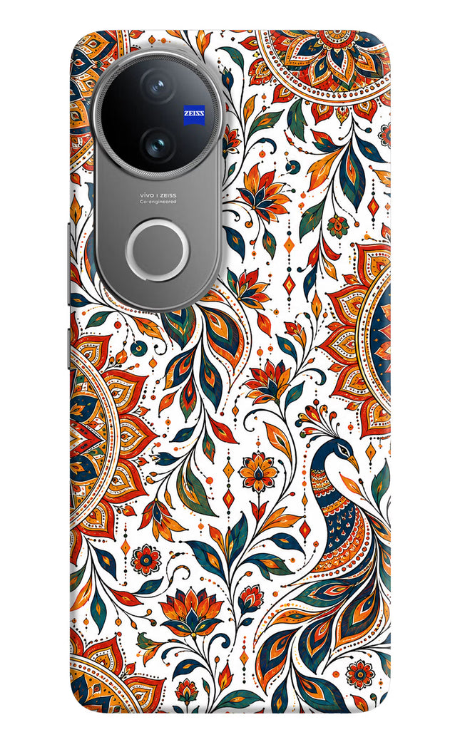 White Mayura Vivo V50 5G Hard Case Back Cover by Casekaro