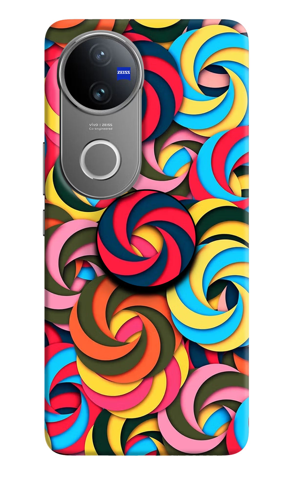 Spiral Pattern Vivo V50 5G Pop Case by Casekaro