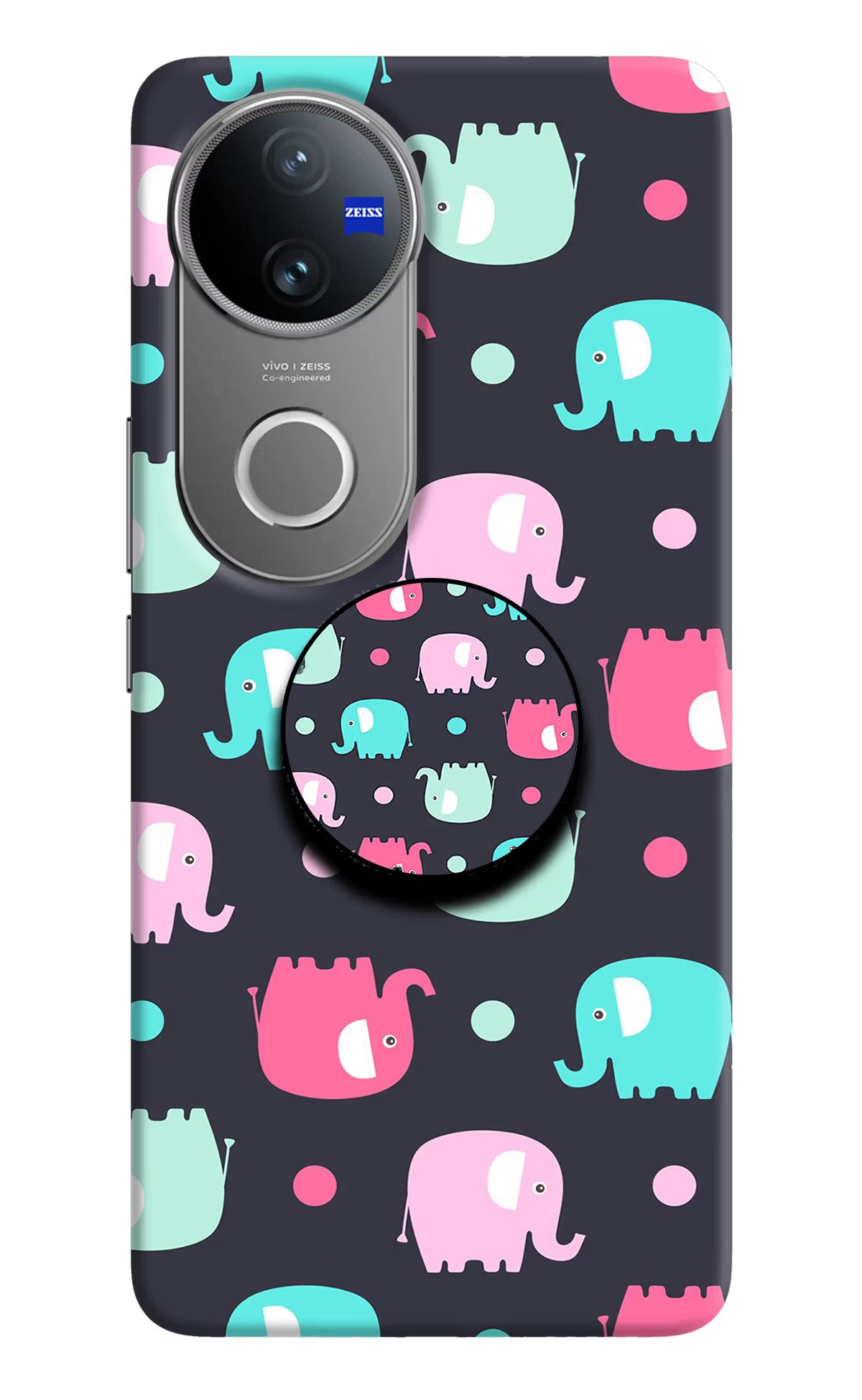 Baby Elephants Vivo V50 5G Pop Case by Casekaro