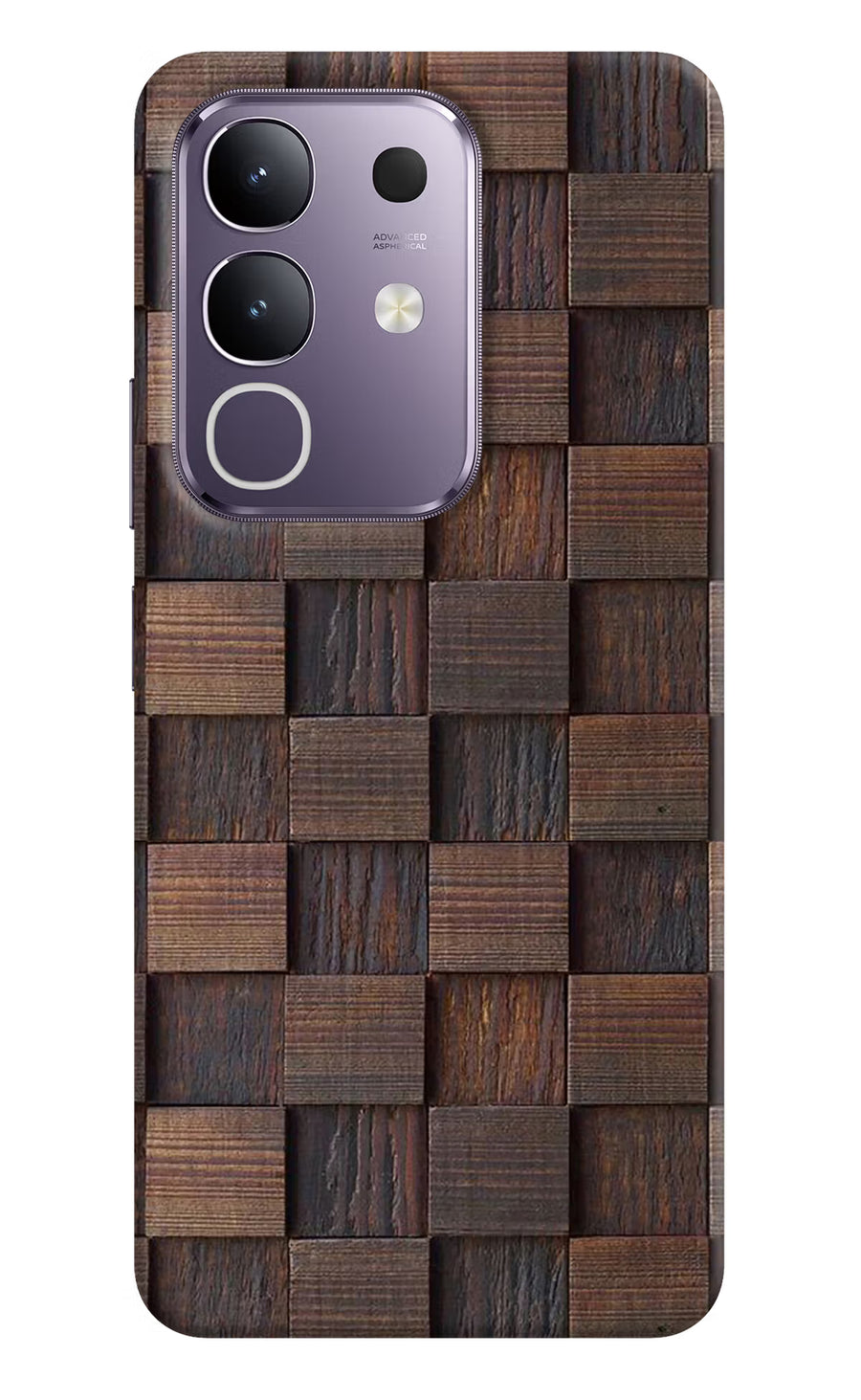 Wooden Cube Design Vivo T4x 5G Back Cover, Hard case
