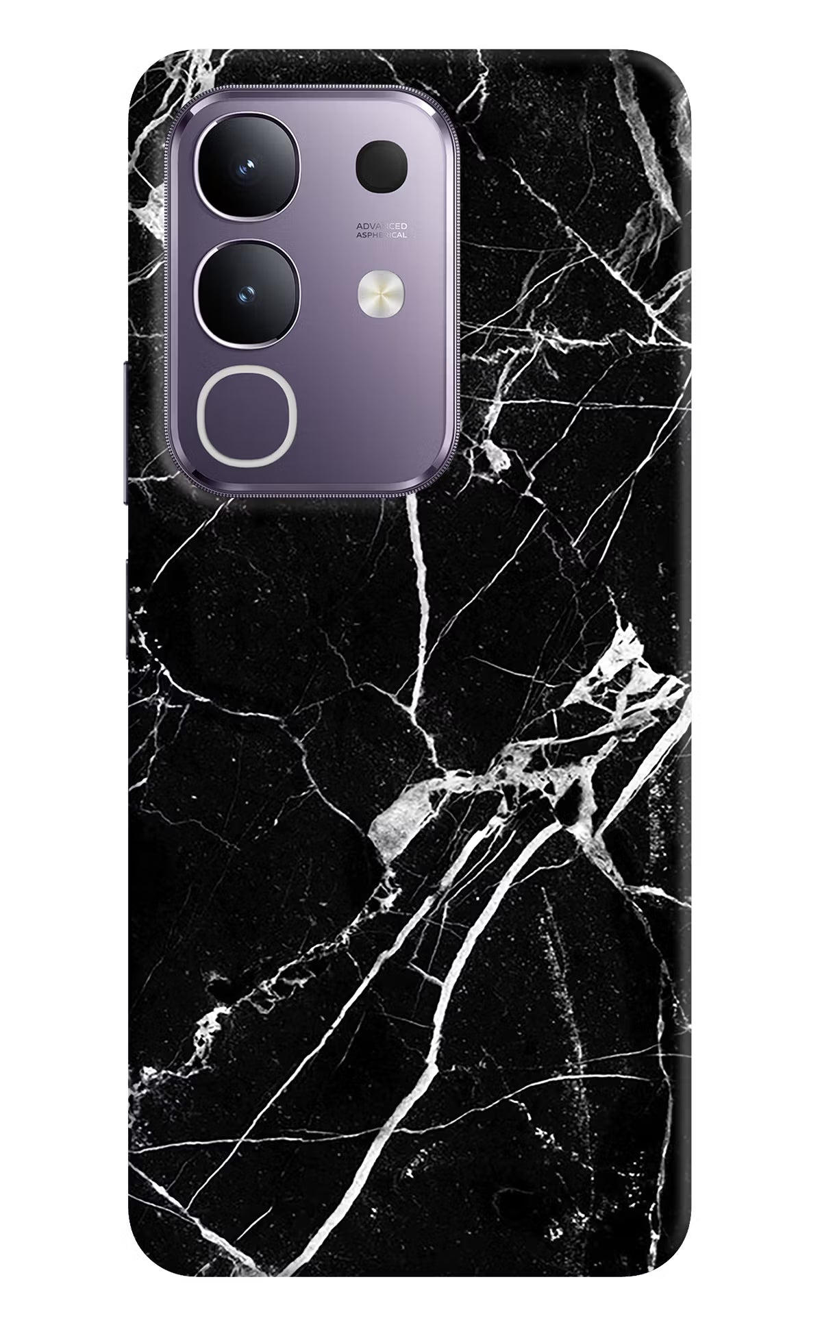 Black Marble Pattern Vivo T4x 5G Hard Case Back Cover by Casekaro