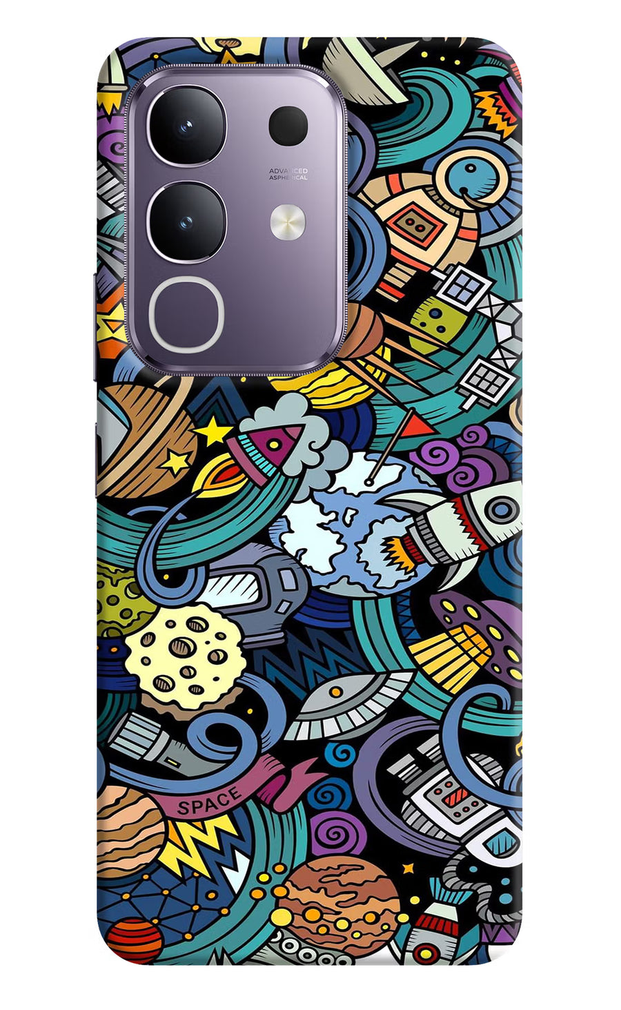 Space Abstract Vivo T4x 5G Back Cover, Hard case