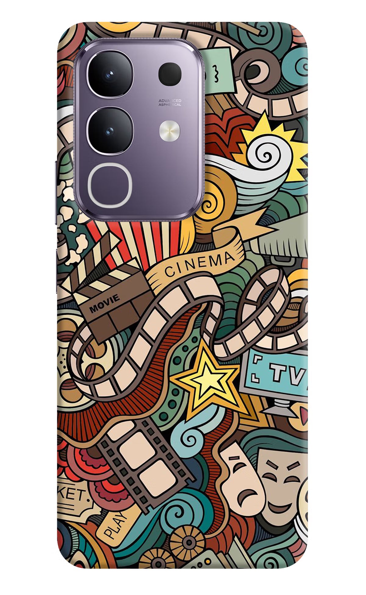 Cinema Abstract Vivo T4x 5G Hard Case Back Cover by Casekaro