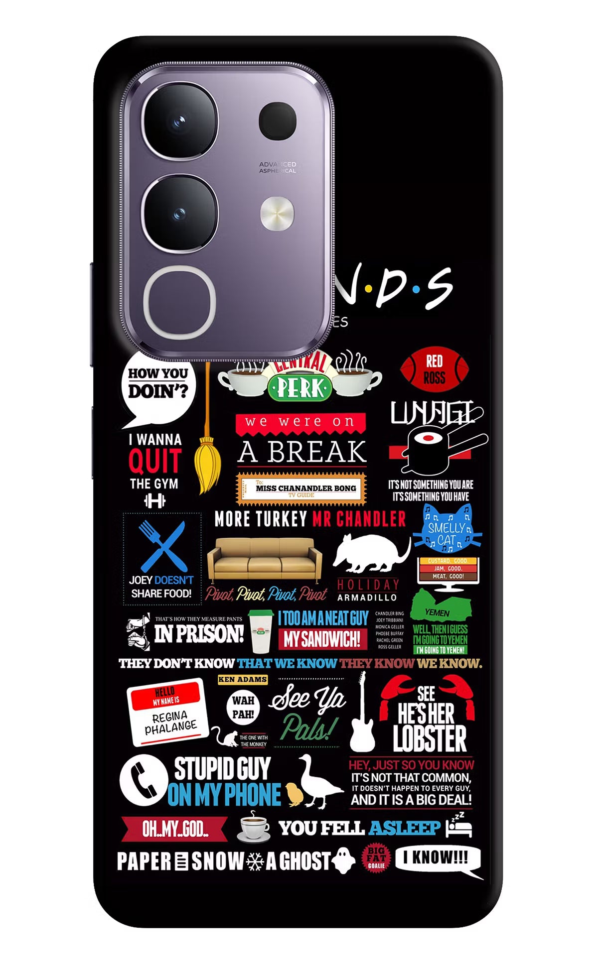 FRIENDS Vivo T4x 5G Hard Case Back Cover by Casekaro