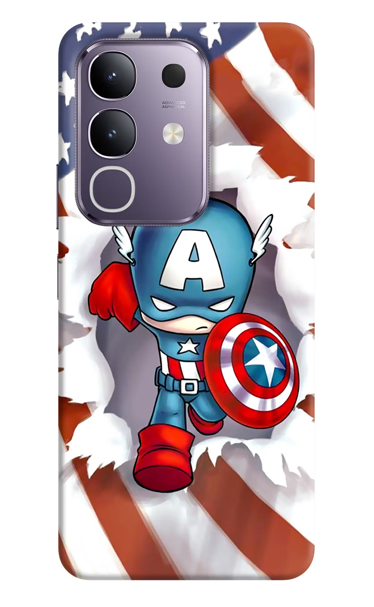 Captain America Vivo T4x 5G Hard Case Back Cover by Casekaro