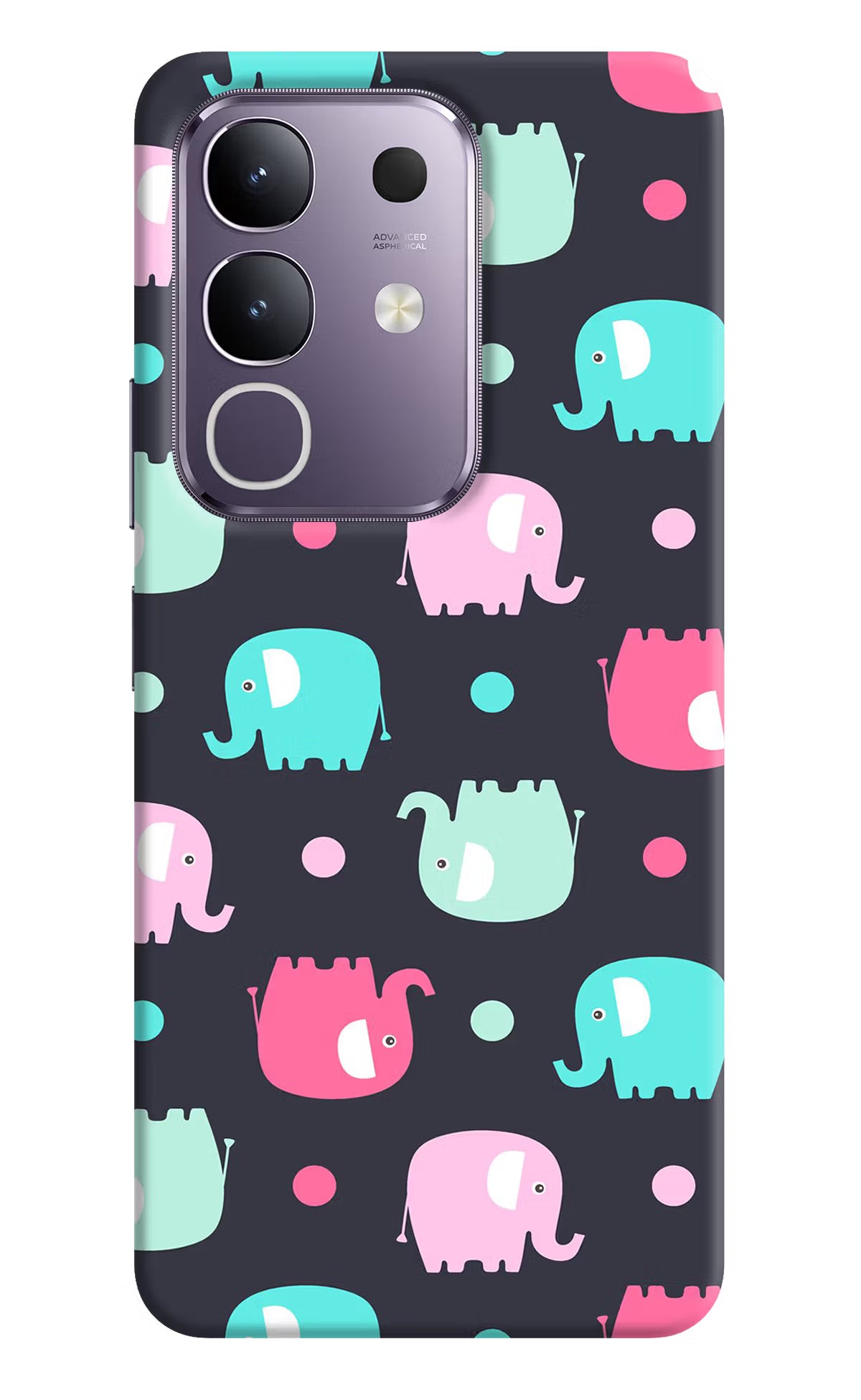 Elephants Vivo T4x 5G Hard Case Back Cover by Casekaro