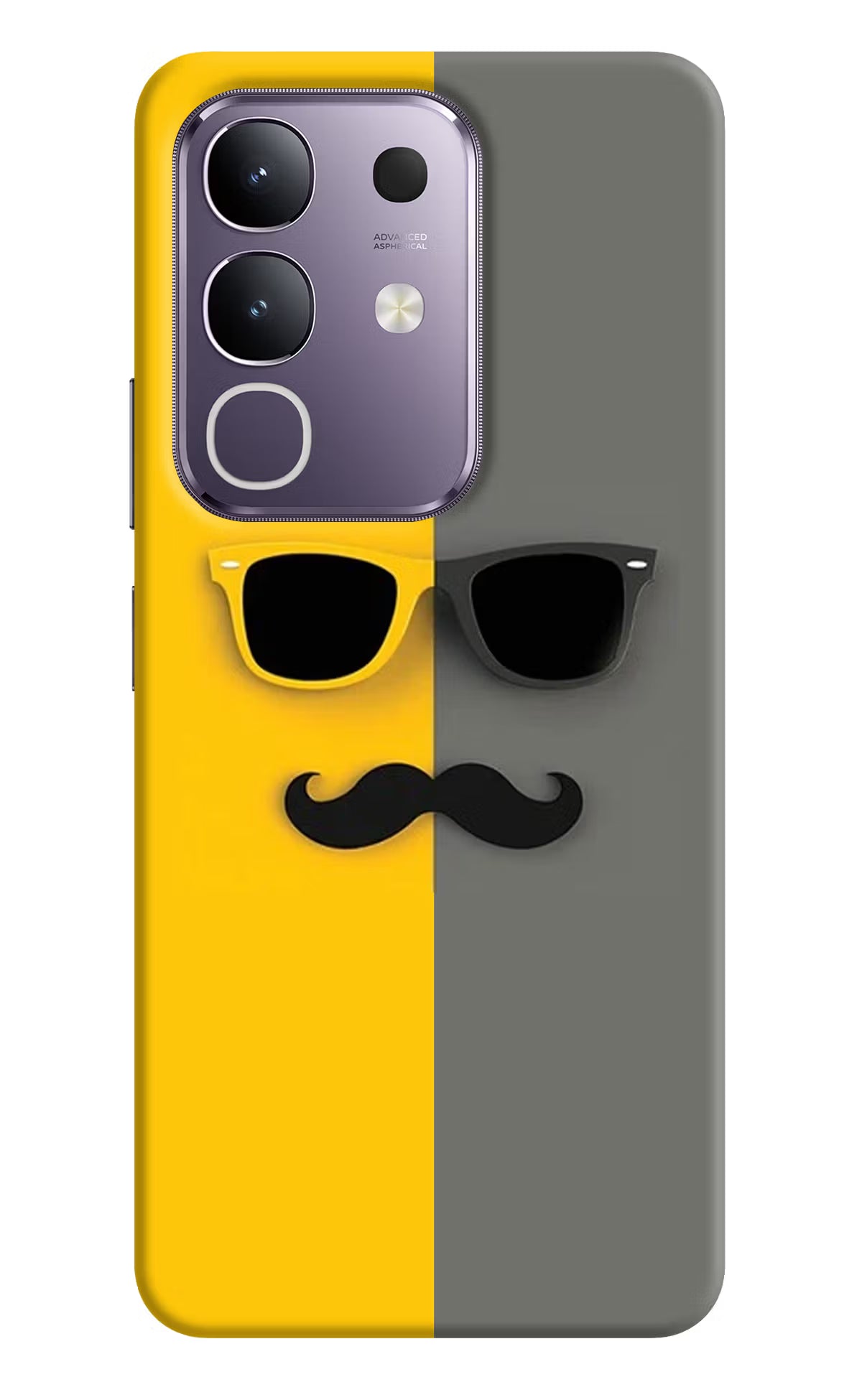 Sunglasses with Mustache Vivo T4x 5G Hard Case Back Cover by Casekaro