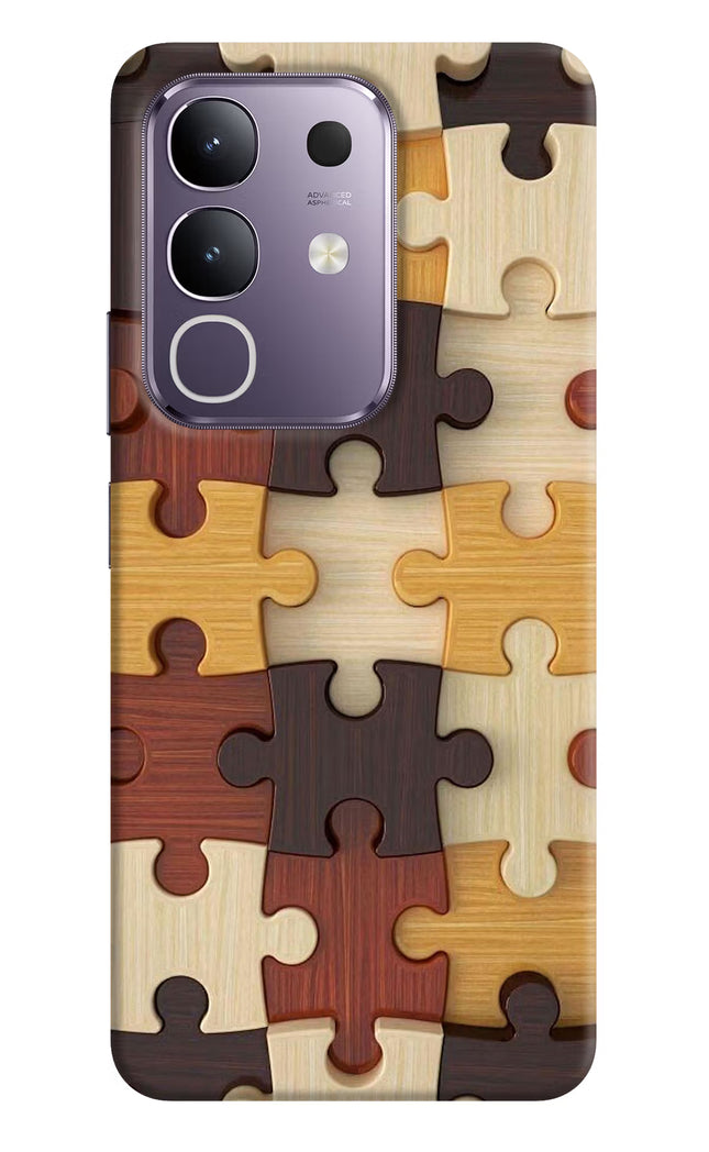 Wooden Puzzle Vivo T4x 5G Hard Case Back Cover by Casekaro