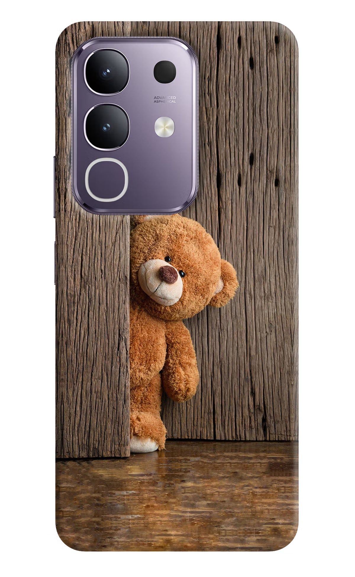 Teddy Wooden Vivo T4x 5G Hard Case Back Cover by Casekaro
