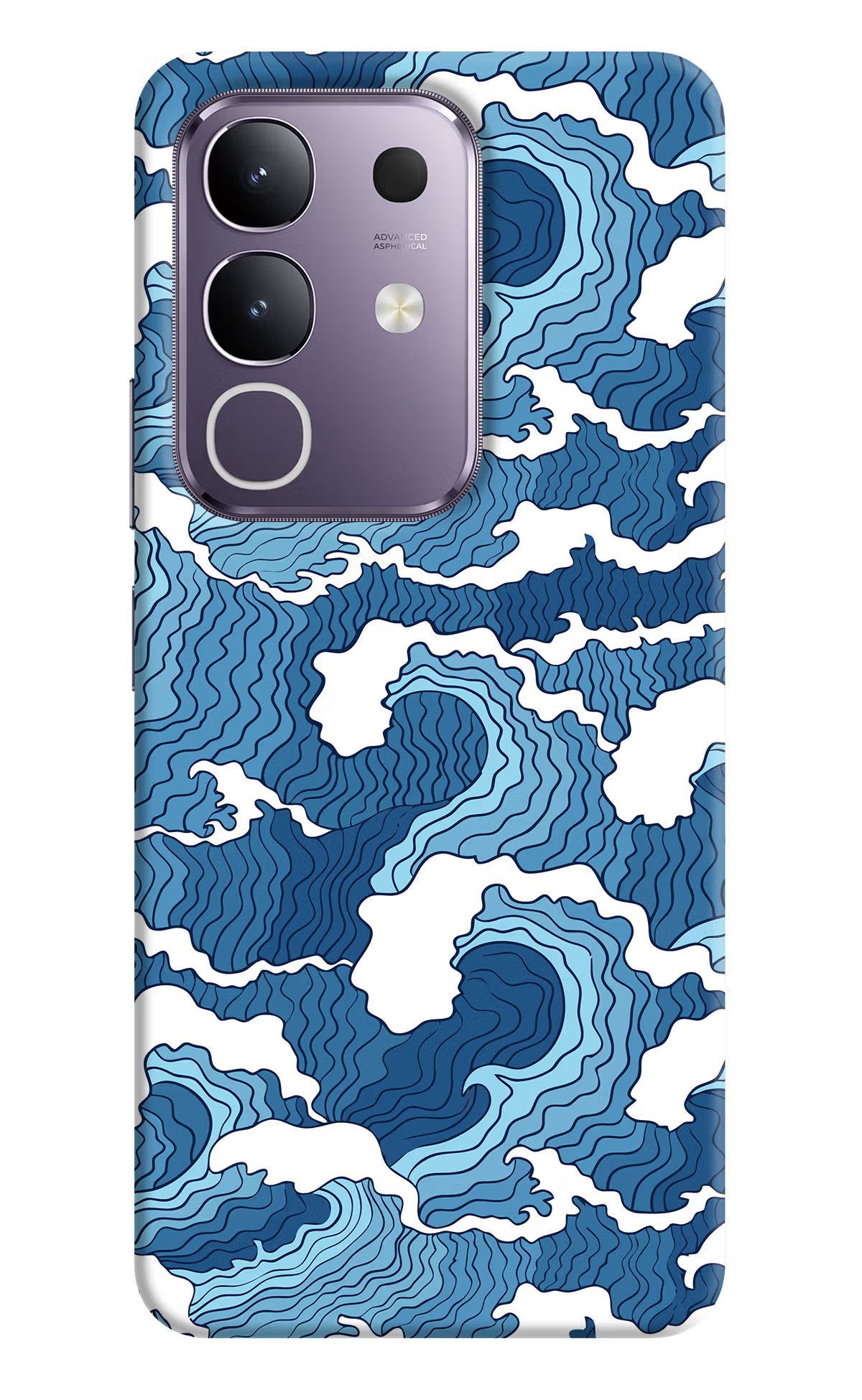 Blue Waves Vivo T4x 5G Hard Case Back Cover by Casekaro
