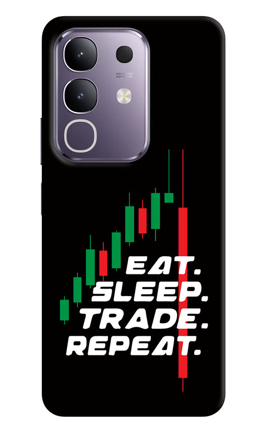 Eat Sleep Trade Repeat Vivo T4x 5G Hard Case Back Cover by Casekaro