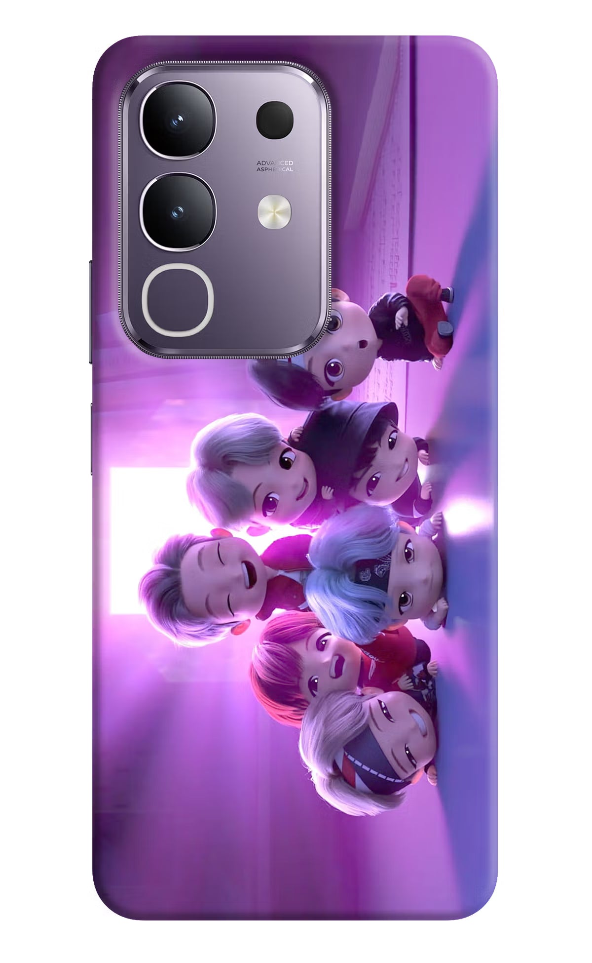 BTS Chibi Vivo T4x 5G Hard Case Back Cover by Casekaro