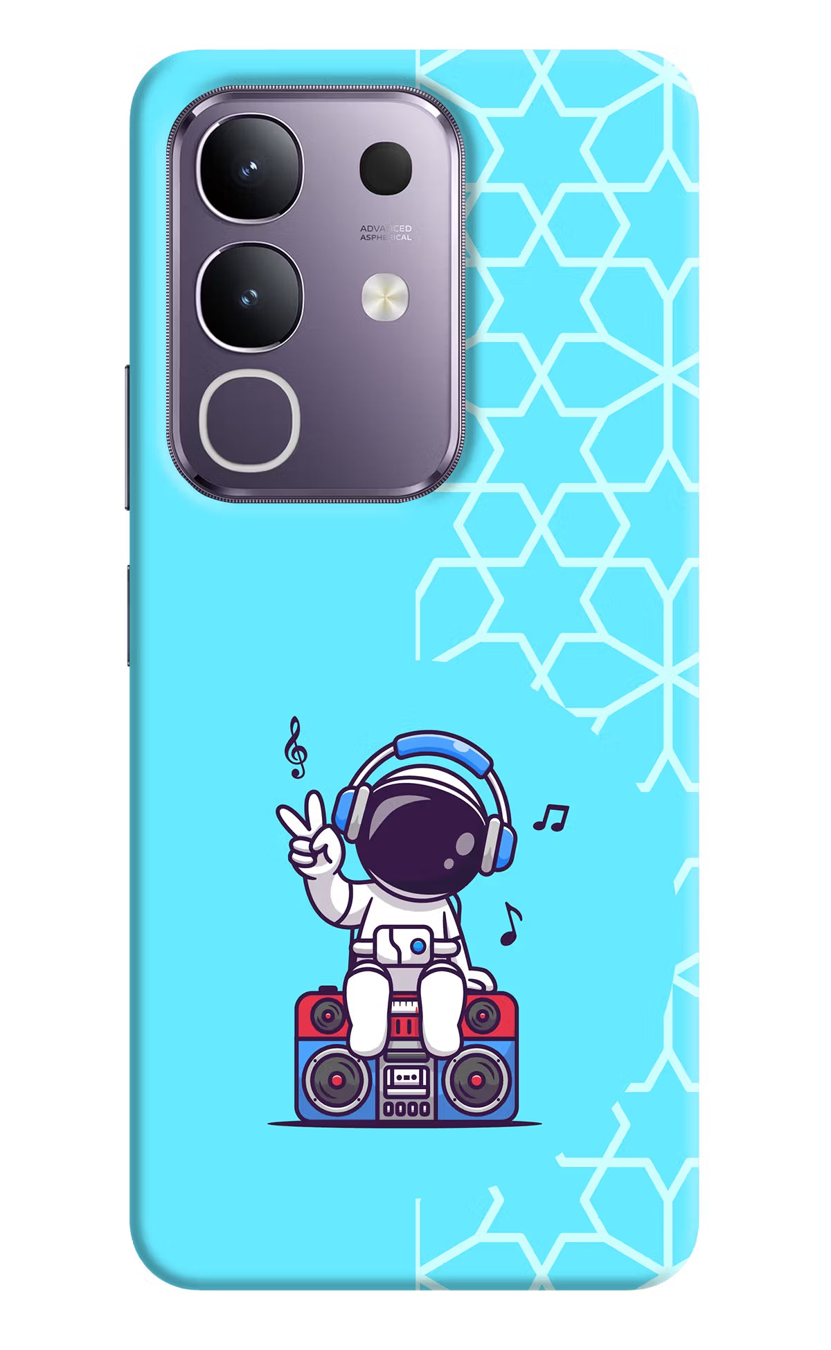 Cute Astronaut Chilling Vivo T4x 5G Hard Case Back Cover by Casekaro