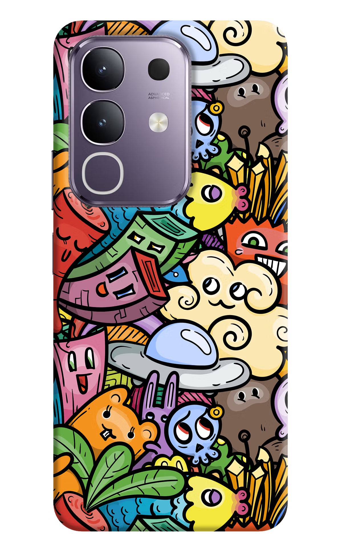 Veggie Doodle Vivo T4x 5G Hard Case Back Cover by Casekaro