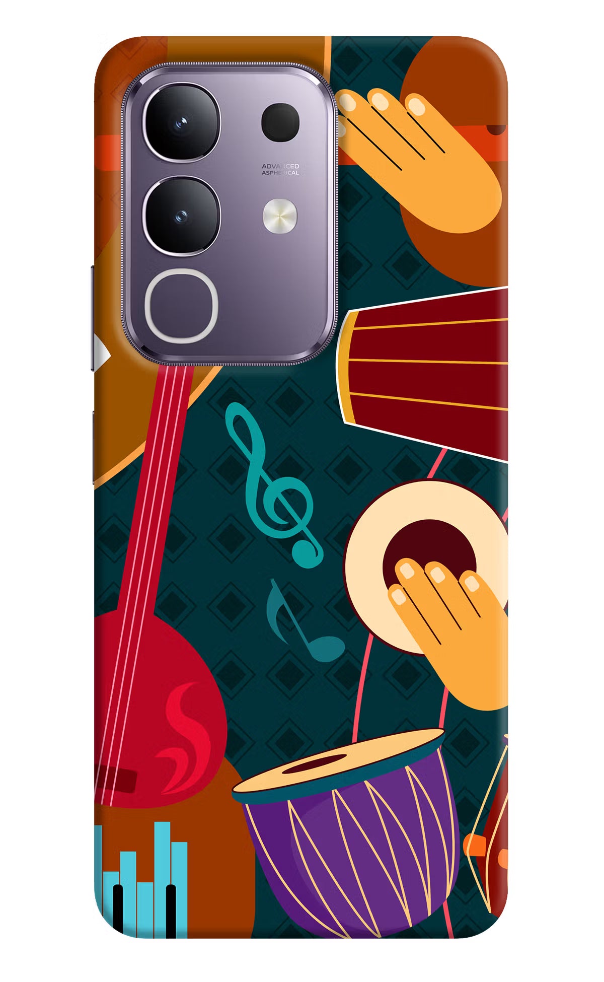 Music Instrument Vivo T4x 5G Hard Case Back Cover by Casekaro