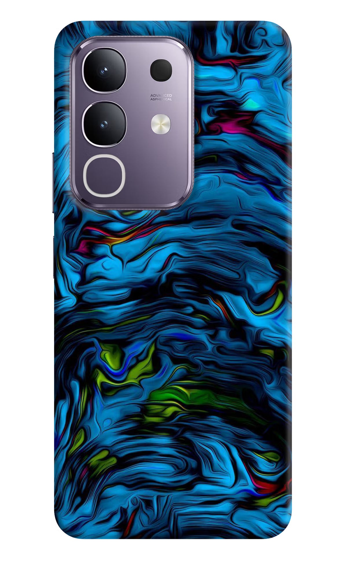 Dark Blue Abstract Vivo T4x 5G Hard Case Back Cover by Casekaro