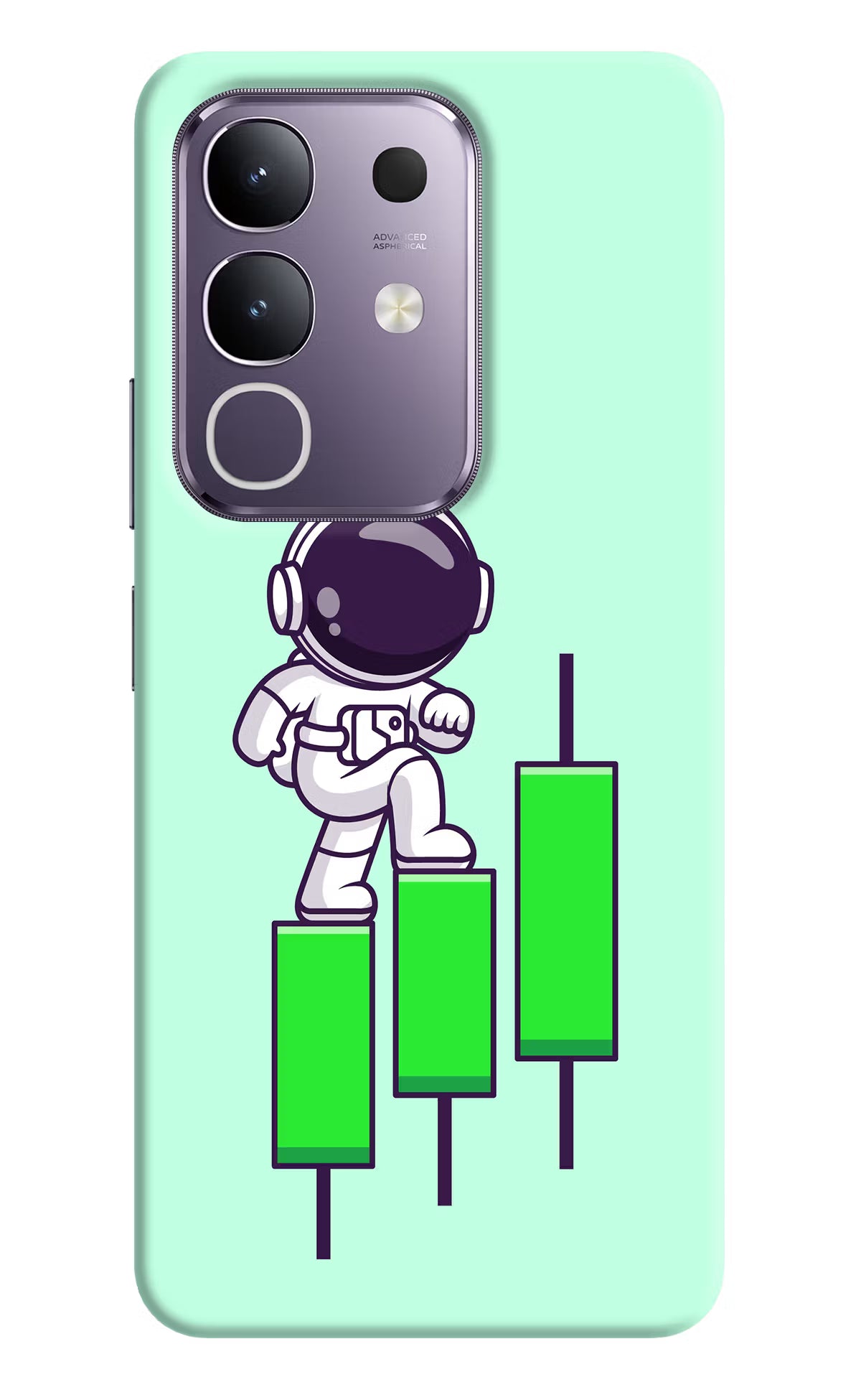 Astronaut Trader Vivo T4x 5G Hard Case Back Cover by Casekaro