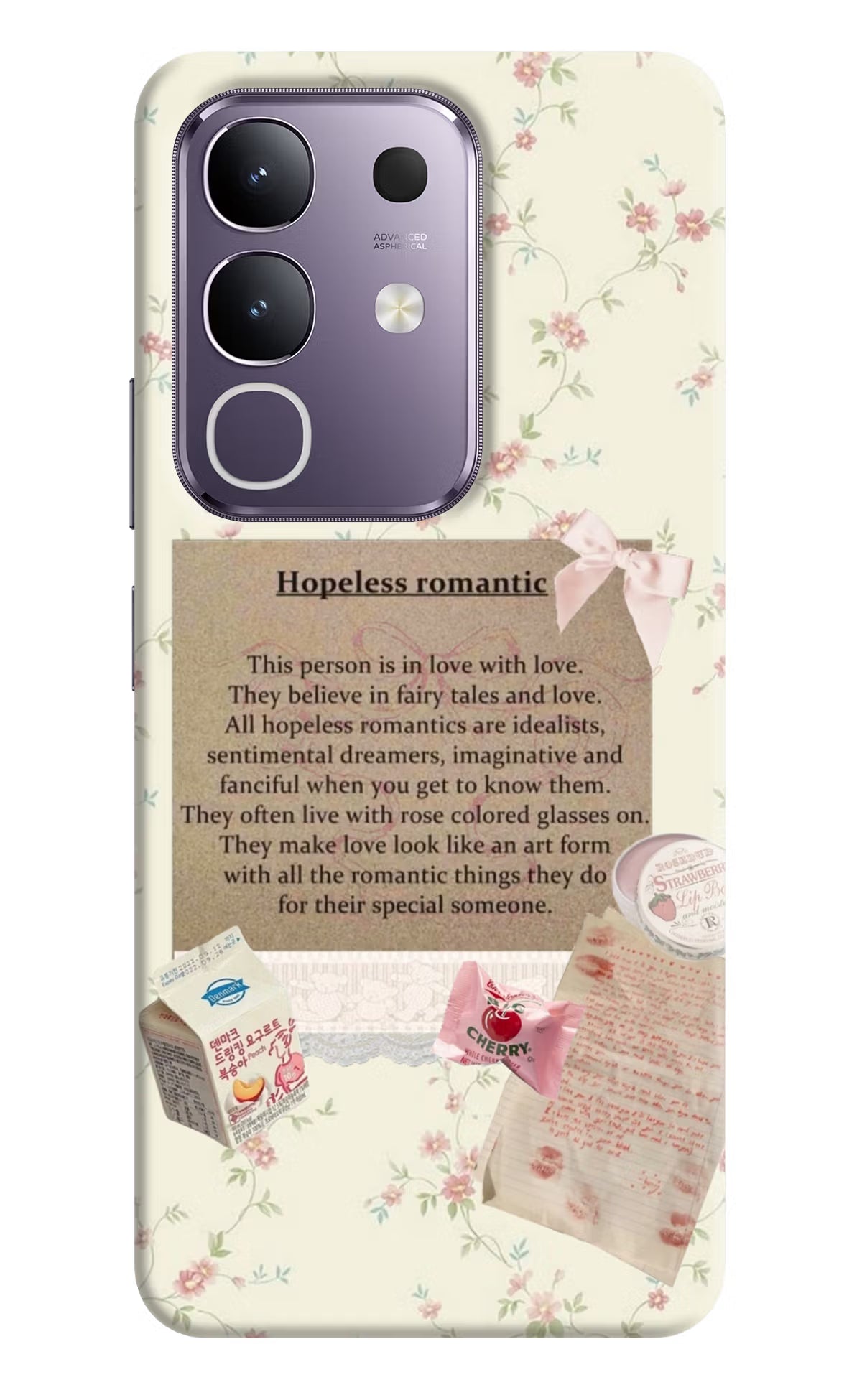 Hopeless Romantic Vivo T4x 5G Hard Case Back Cover by Casekaro