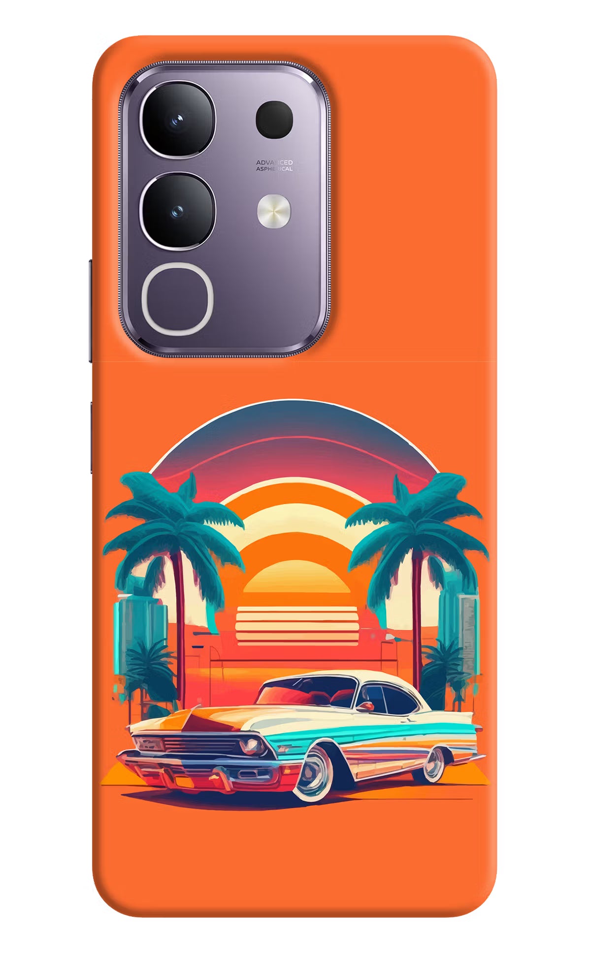 Palm Drive 80s Vivo T4x 5G Hard Case Back Cover by Casekaro