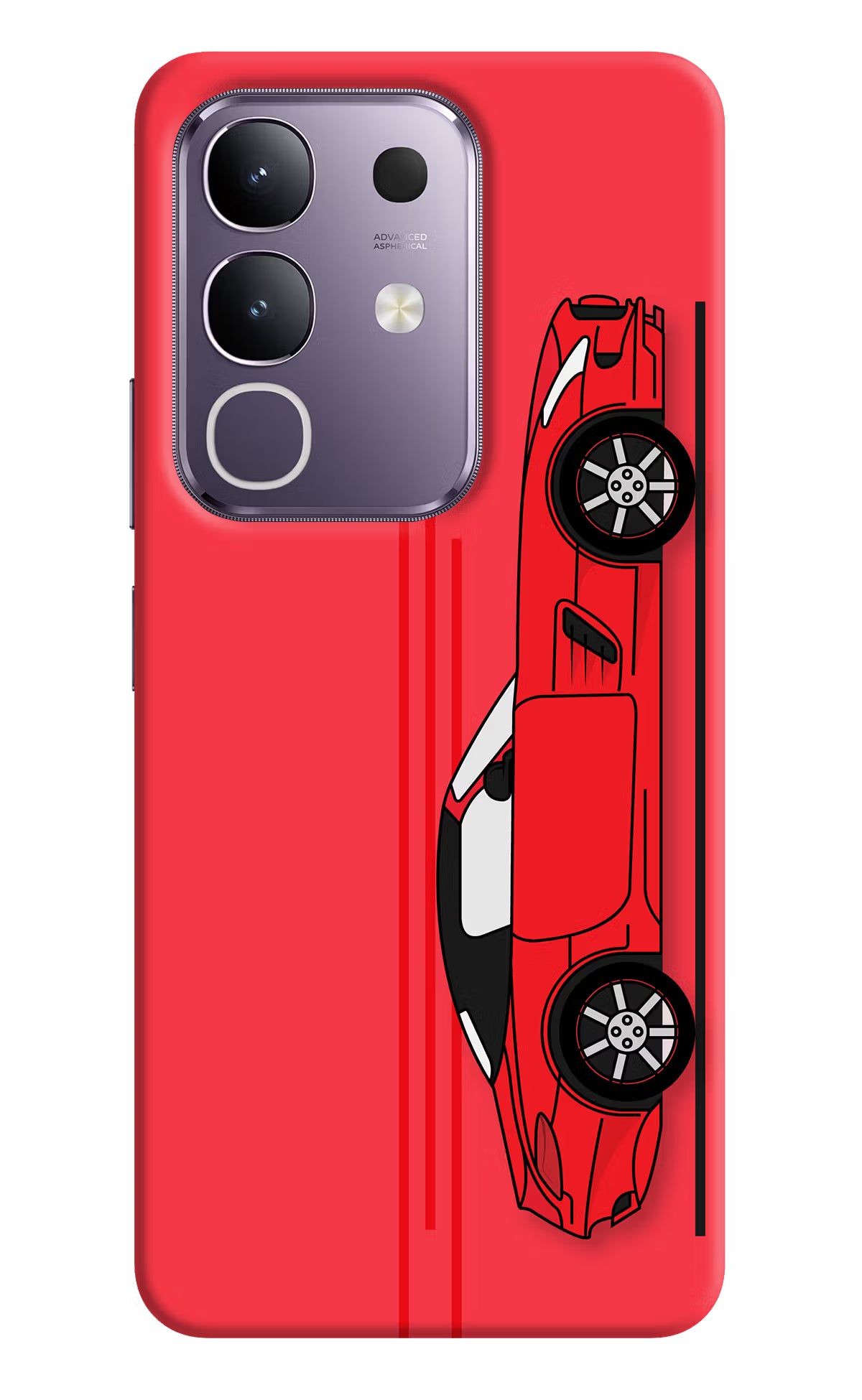 Red Velocity Vivo T4x 5G Hard Case Back Cover by Casekaro