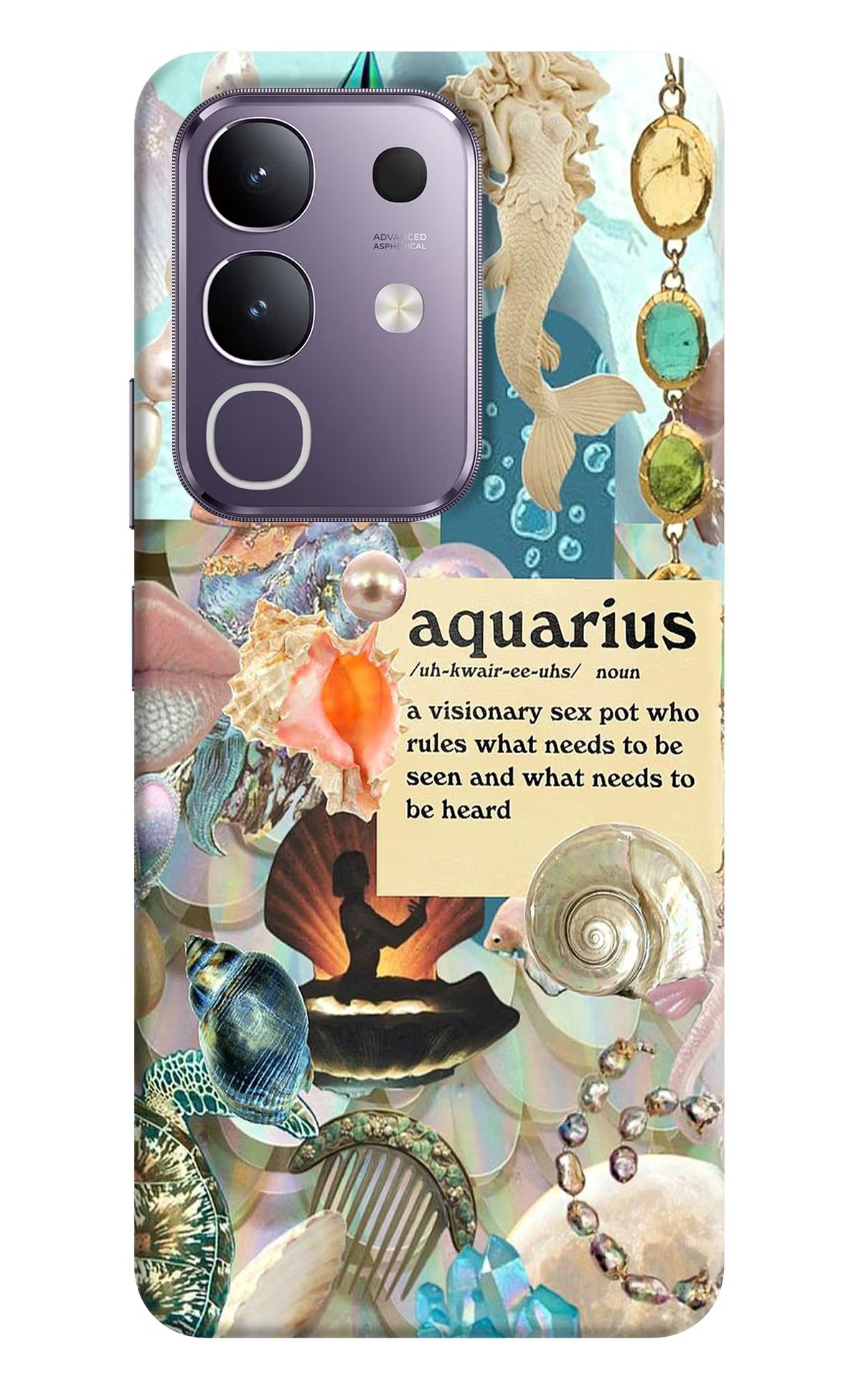 Aquarius Zodiac Vivo T4x 5G Hard Case Back Cover by Casekaro