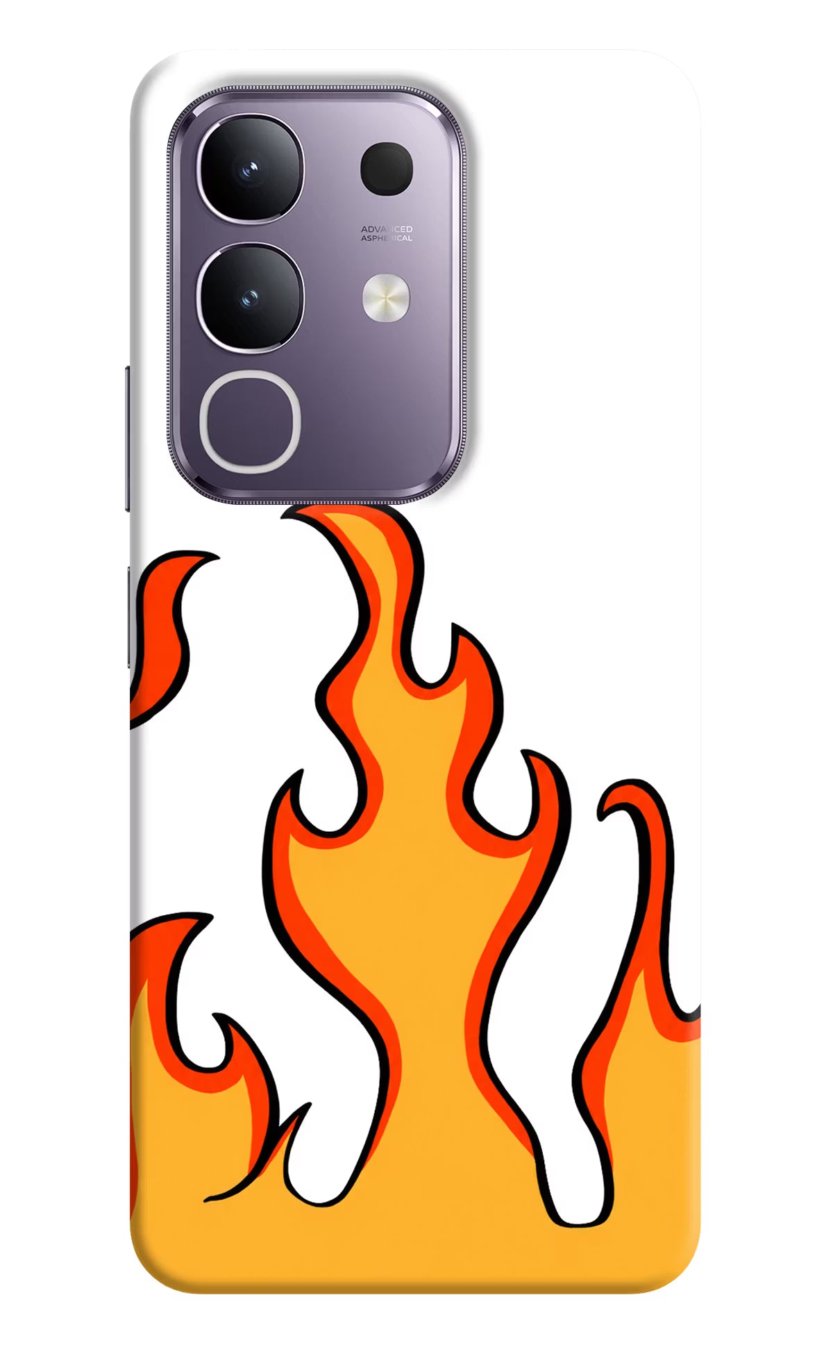 Fired Up – White Vivo T4x 5G Hard Case Back Cover by Casekaro