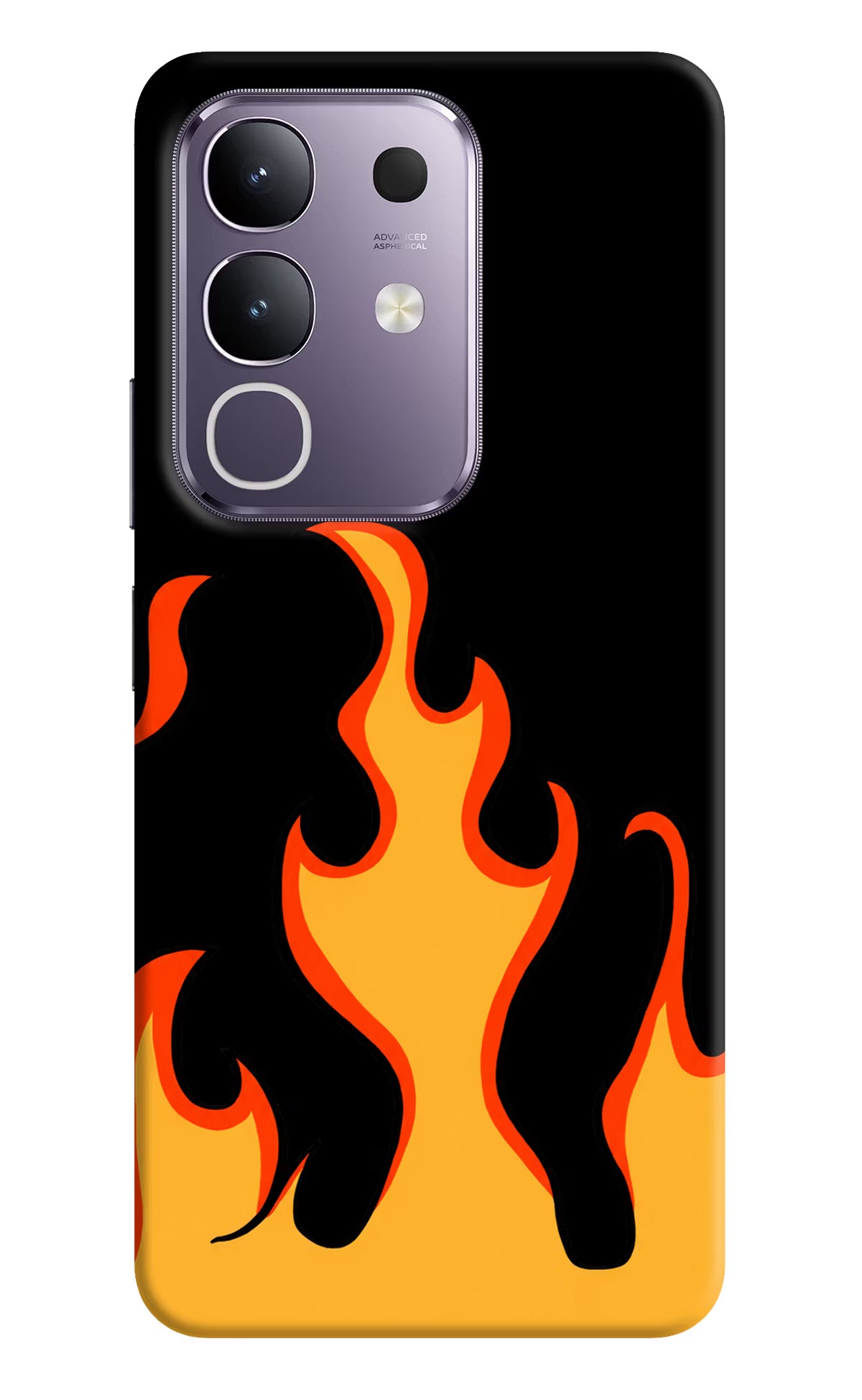 Fired Up – Black Vivo T4x 5G Hard Case Back Cover by Casekaro