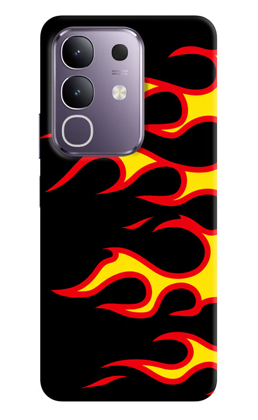 Side Sweep Flames Vivo T4x 5G Hard Case Back Cover by Casekaro