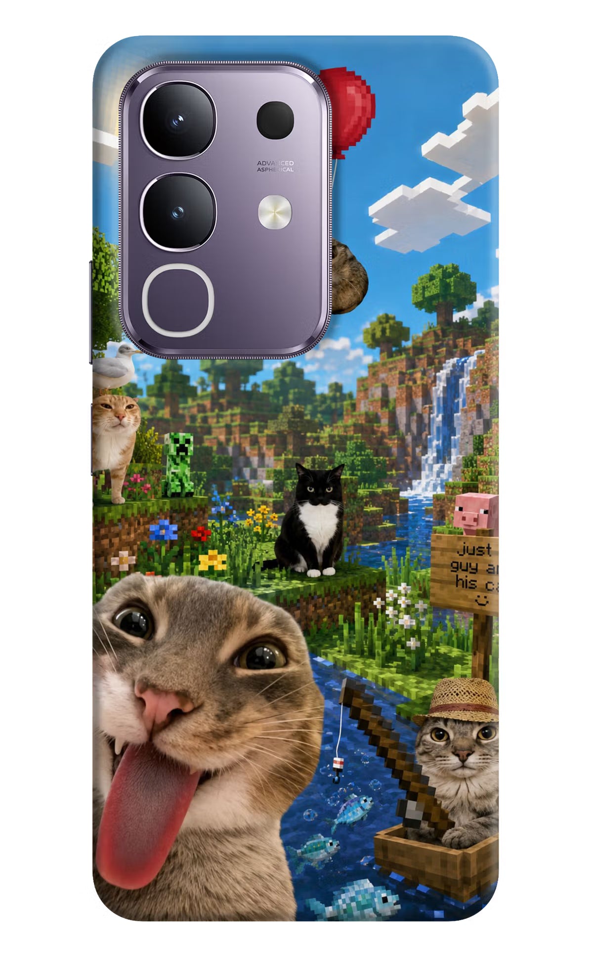 Minecraft Cat Chaos Vivo T4x 5G Back Cover
