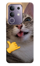 Silly Cat Call Vivo T4x 5G Hard Case Back Cover by Casekaro