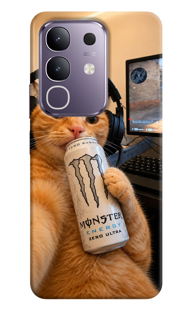 Gamer Cat Energy Vivo T4x 5G Hard Case Back Cover by Casekaro