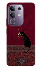 Midnight Cat Vivo T4x 5G Hard Case Back Cover by Casekaro