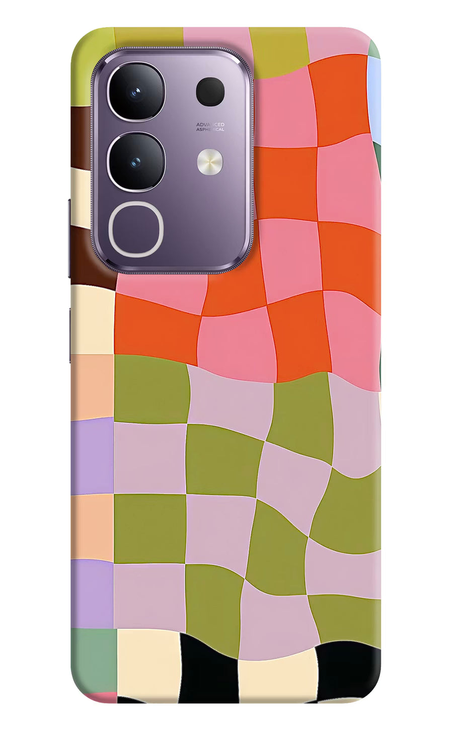 Wavy Grid Vivo T4x 5G Back Cover, Hard case