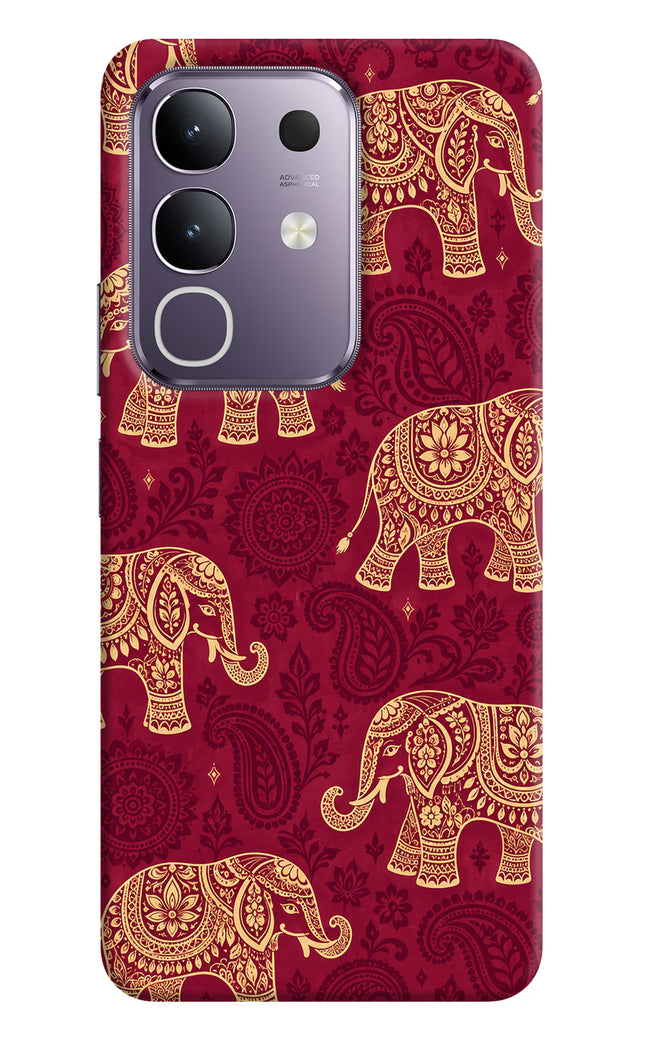 Maroon Elephant Vivo T4x 5G Hard Case Back Cover by Casekaro