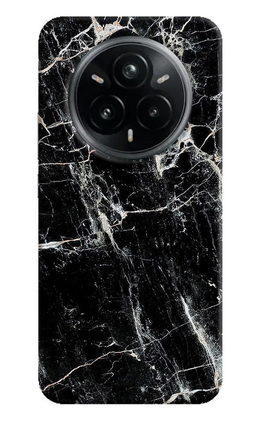 Black Marble Texture Realme 14 Pro Plus 5G Hard Case Back Cover by Casekaro