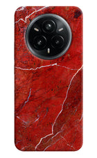 Red Marble Design Realme 14 Pro Plus 5G Hard Case Back Cover by Casekaro