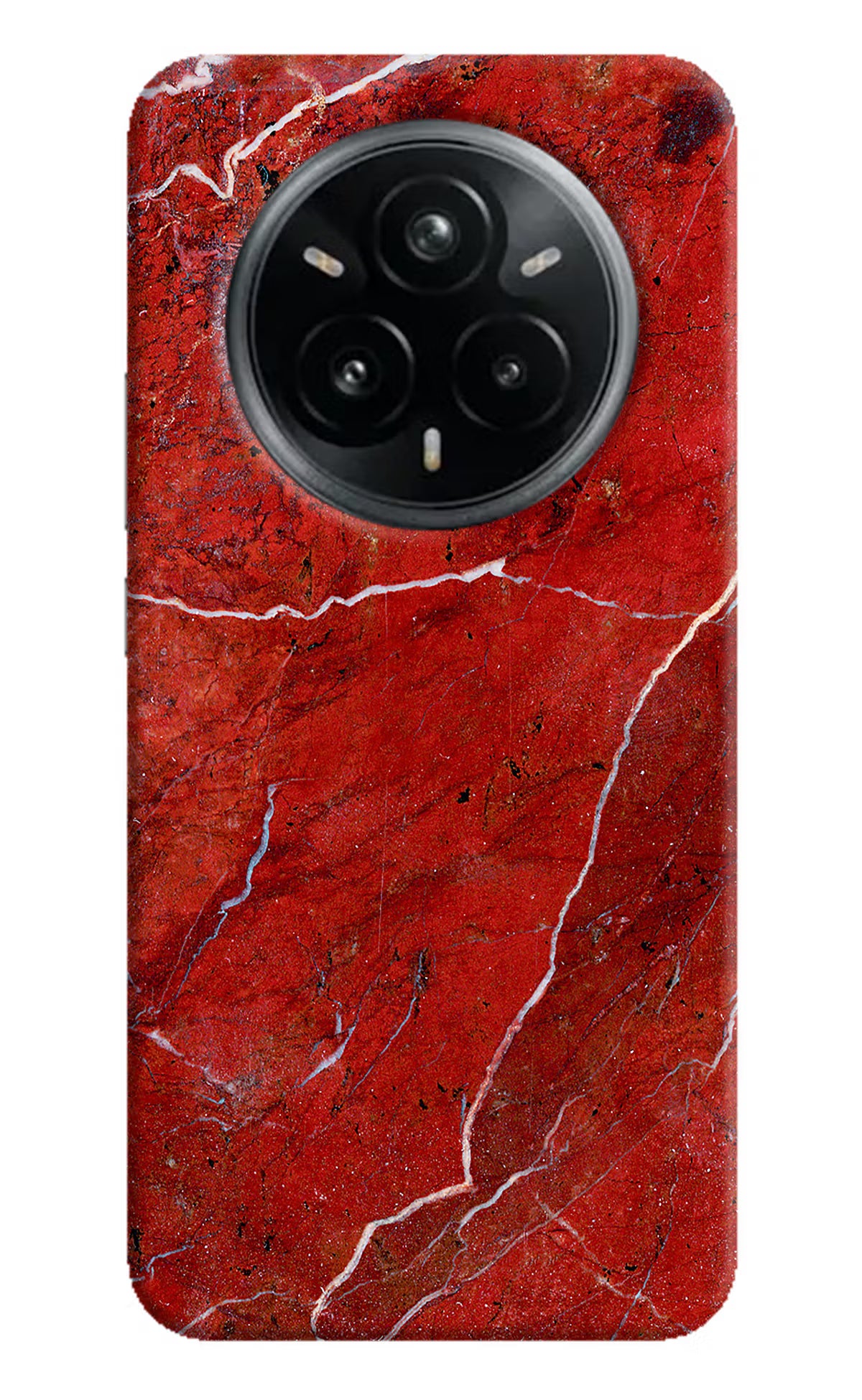 Red Marble Design Realme 14 Pro Plus 5G Hard Case Back Cover by Casekaro