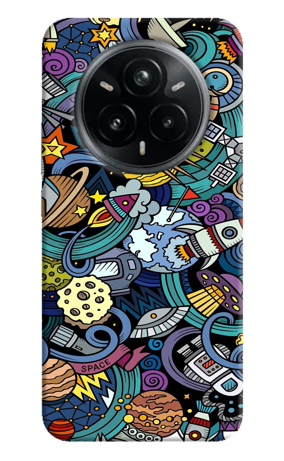 Space Abstract Realme 14 Pro Plus 5G Hard Case Back Cover by Casekaro