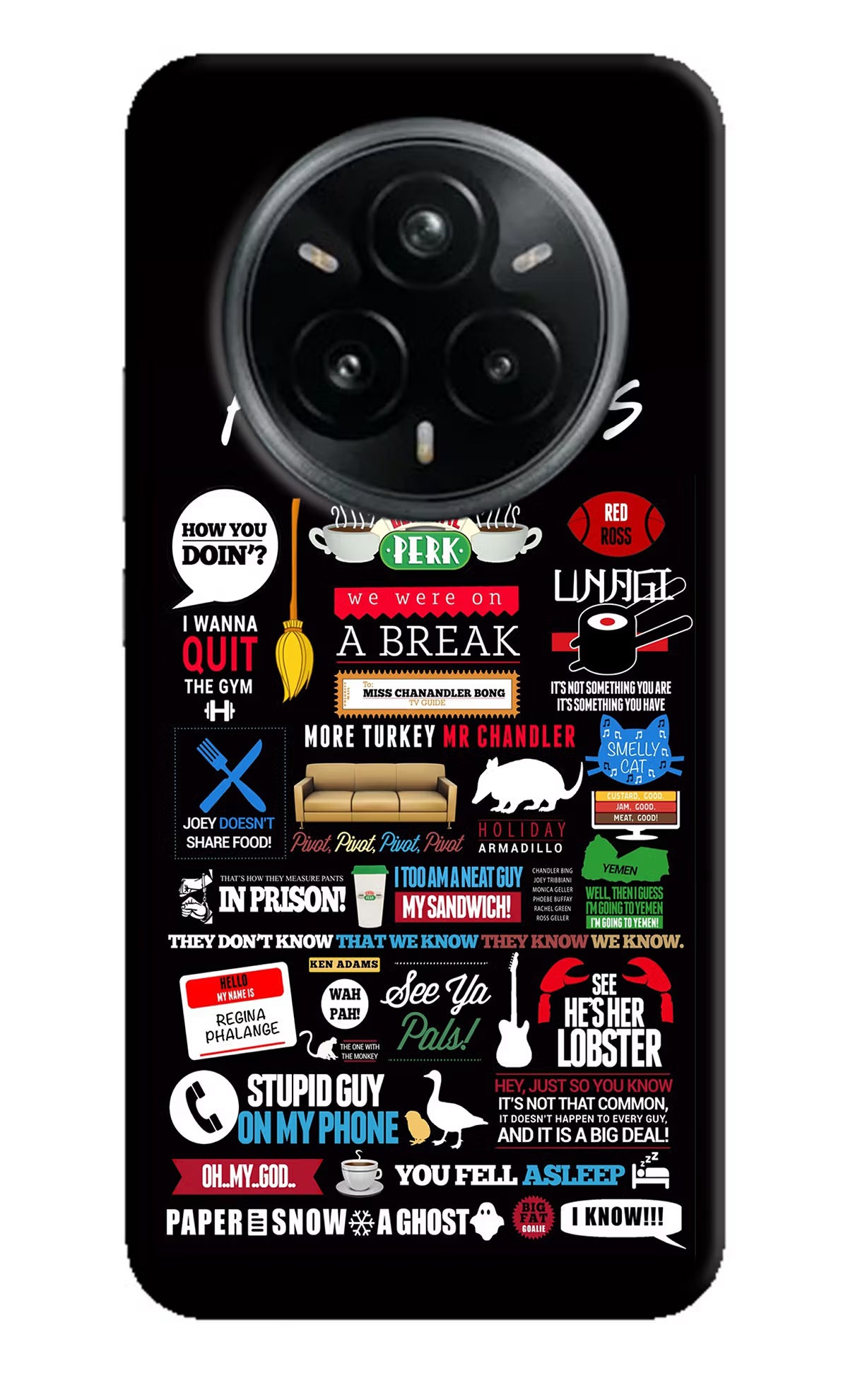FRIENDS Realme 14 Pro Plus 5G Hard Case Back Cover by Casekaro
