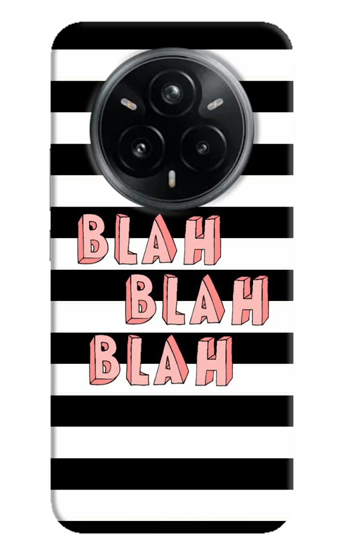 Blah Blah Blah Realme 14 Pro Plus 5G Hard Case Back Cover by Casekaro