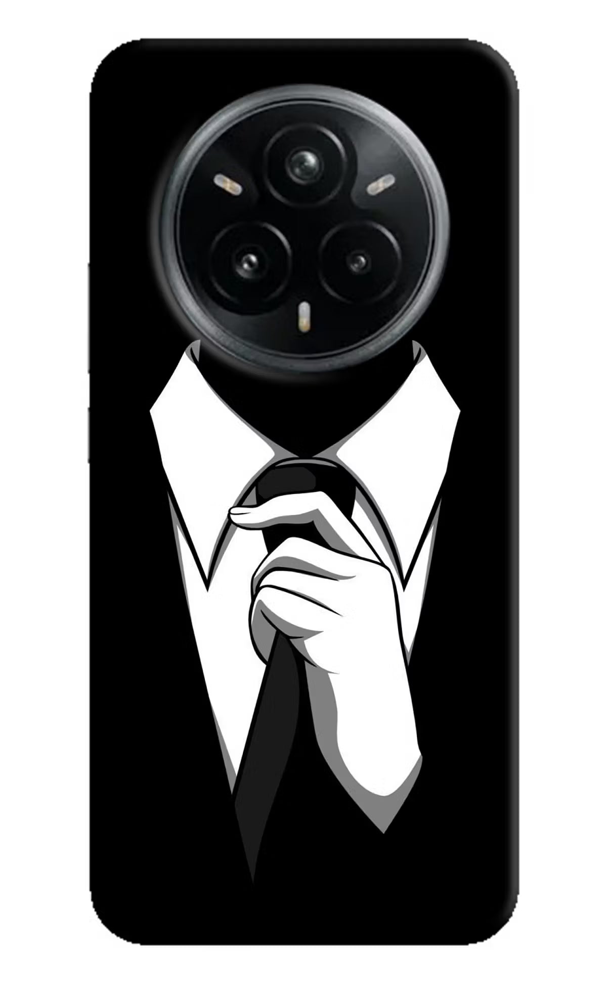 Black Tie Realme 14 Pro Plus 5G Hard Case Back Cover by Casekaro