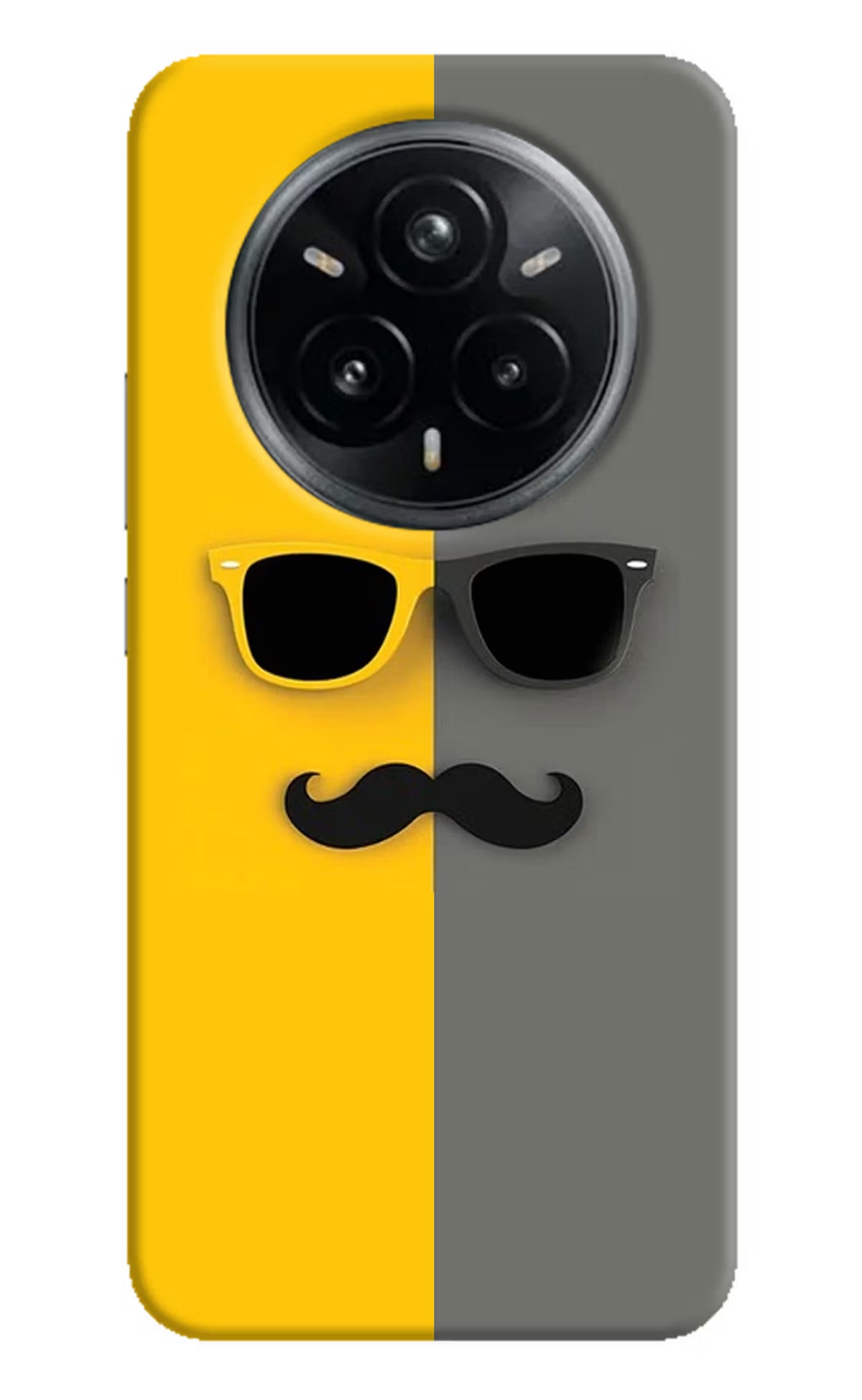 Sunglasses with Mustache Realme 14 Pro Plus 5G Hard Case Back Cover by Casekaro