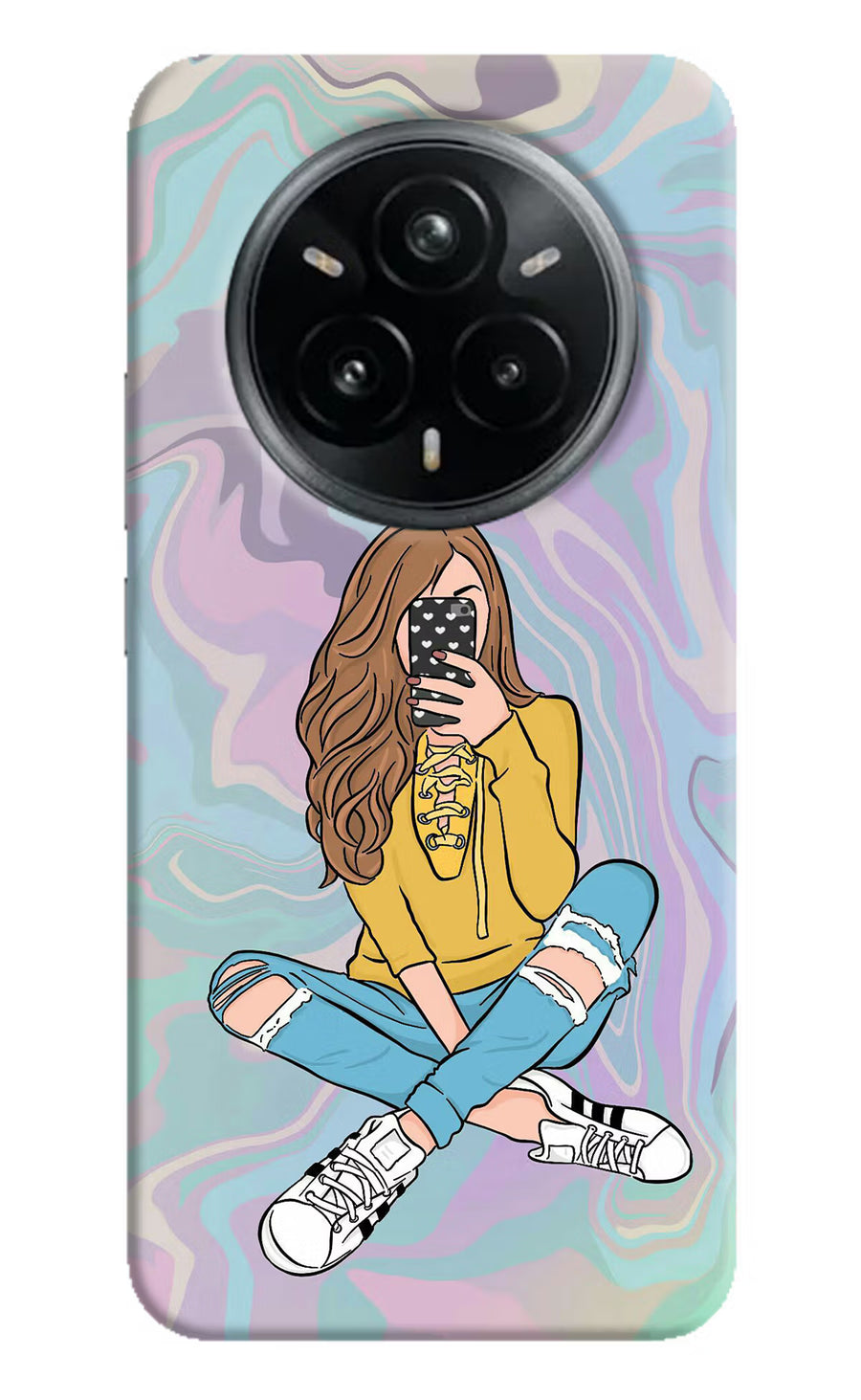 Selfie Girl Realme 14 Pro Plus 5G Back Cover, Hard case