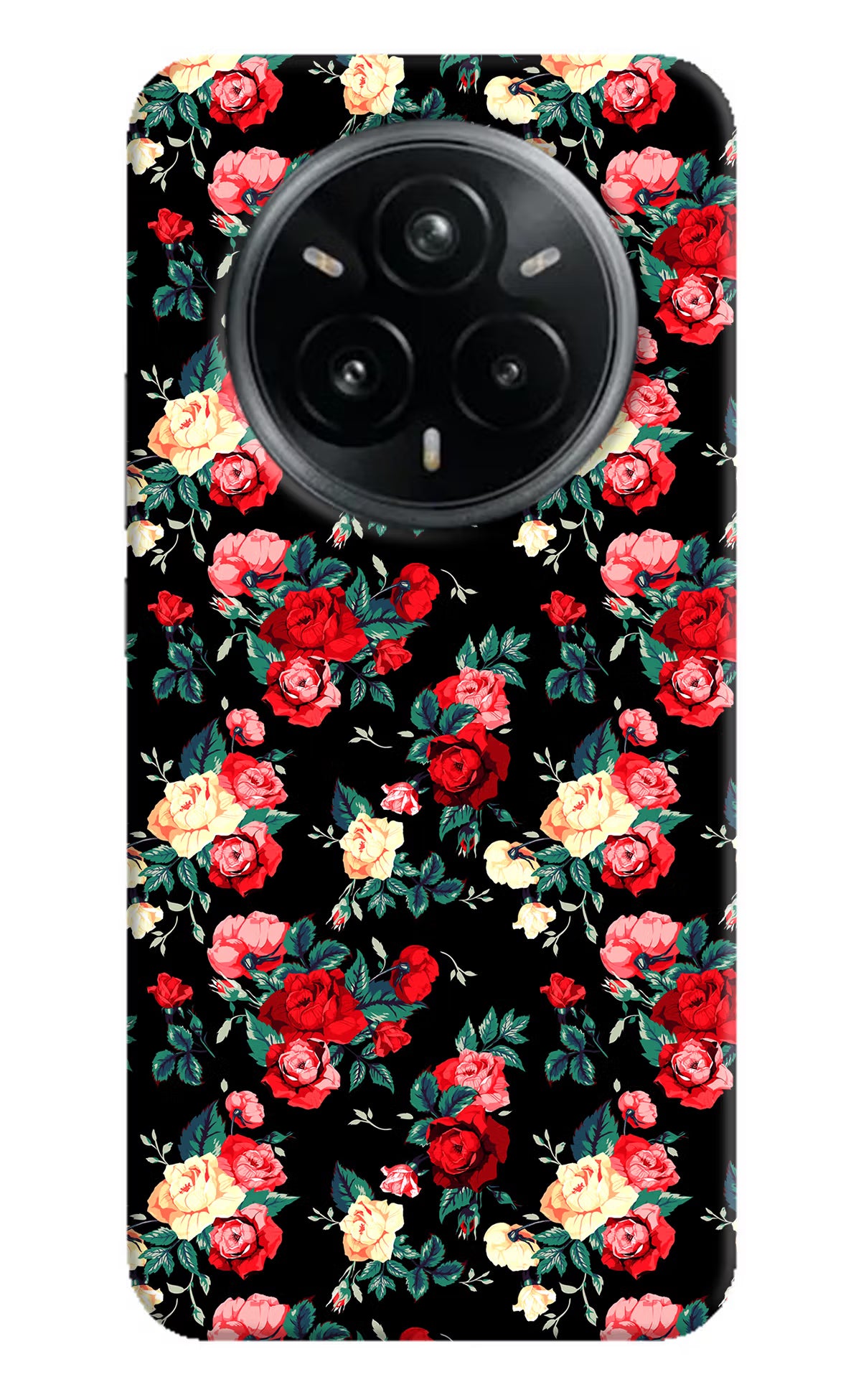 Rose Pattern Realme 14 Pro Plus 5G Hard Case Back Cover by Casekaro