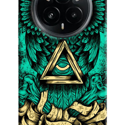 Green Owl Realme 14 Pro Plus 5G Hard Case Back Cover by Casekaro