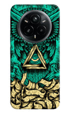 Green Owl Realme 14 Pro Plus 5G Hard Case Back Cover by Casekaro