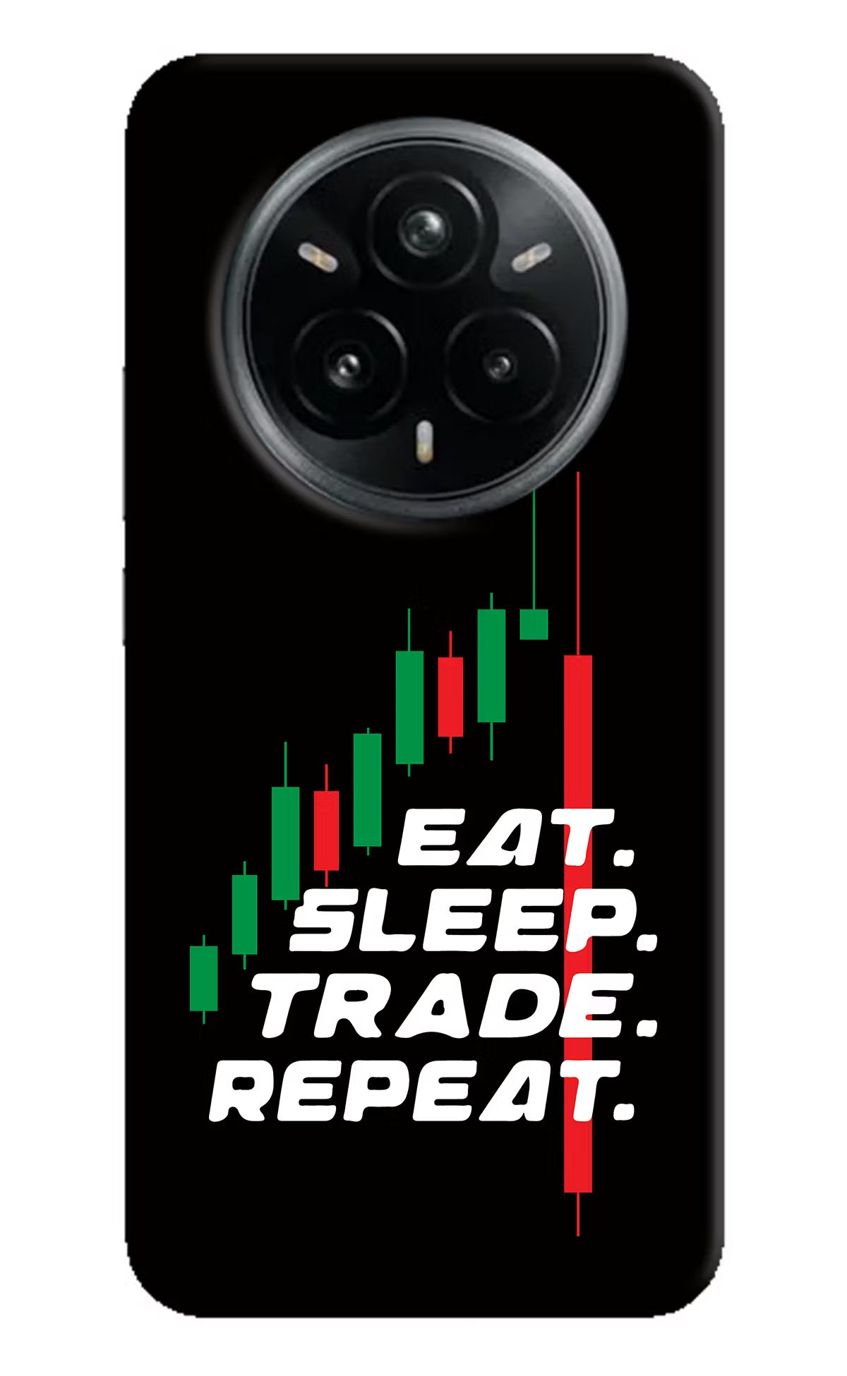 Eat Sleep Trade Repeat Realme 14 Pro Plus 5G Hard Case Back Cover by Casekaro